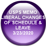 USPS MEMO   LIBERAL CHANGES OF SCHEDULE & LEAVE               3/23/2020