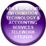 USPS & APWU MOU   INFORMATION TECHNOLOGY & ACCOUNTING SERVICES TELEWORK   3/19/2020