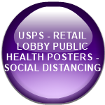 USPS - RETAIL LOBBY PUBLIC HEALTH POSTERS - SOCIAL DISTANCING